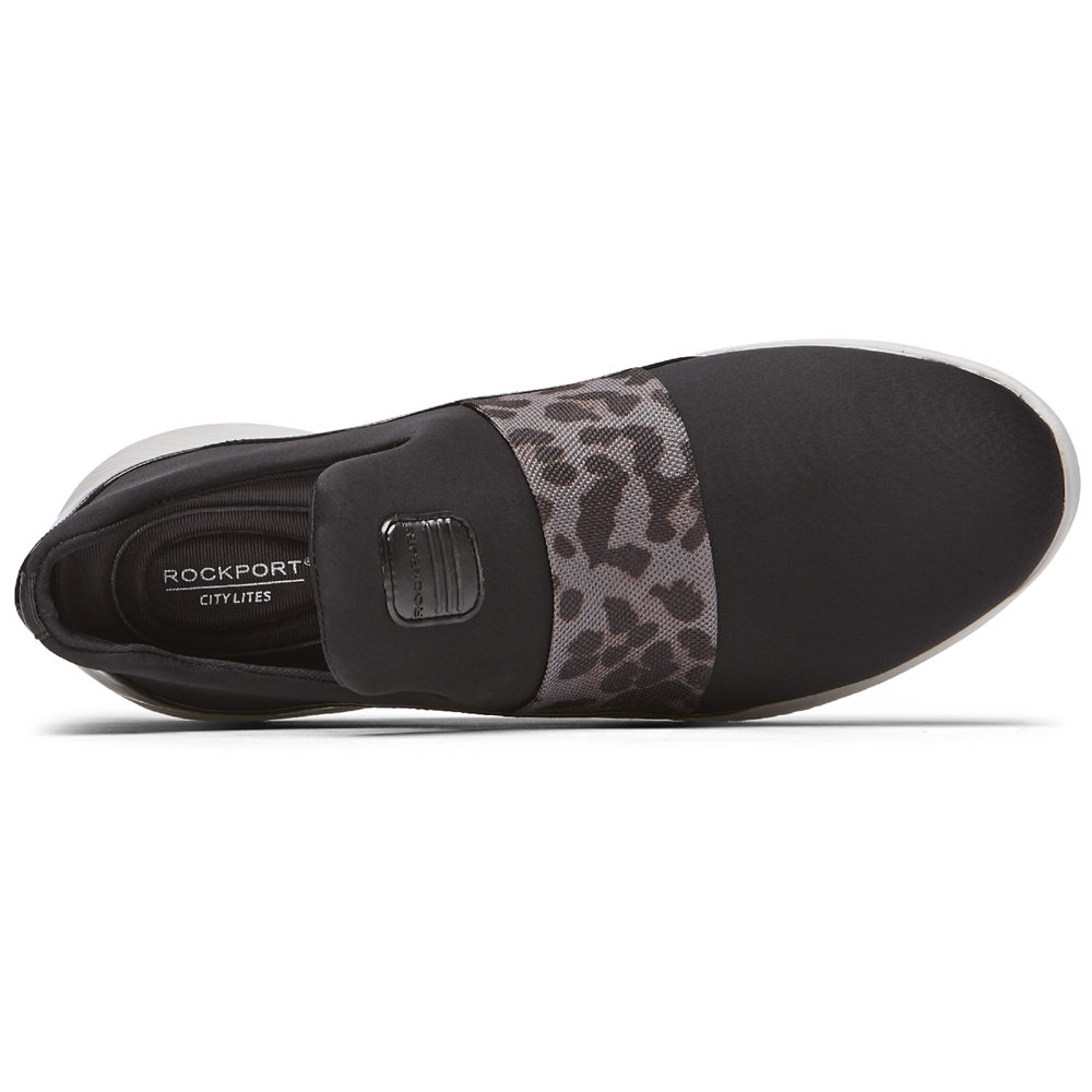 Rockport Slip-On For Womens Black - City Lites Robyne - WD1276439